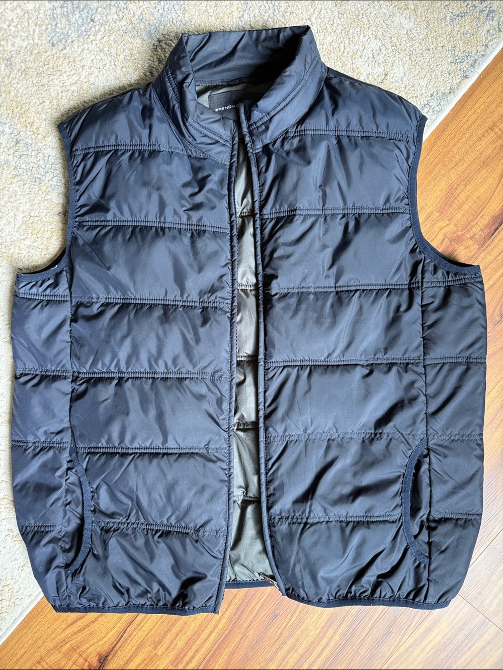 French Connection Men's Quilted Puffer Vest - Black